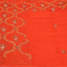 Load image into Gallery viewer, Sanskriti Vintage Red Sarees Art Silk Hand Beaded Premium Sari Craft Fabric
