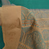 Sanskriti Vintage Green/Beige Sarees Blend Cotton Woven Premium Sari Sustainable Fabric