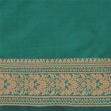 Load image into Gallery viewer, Sanskriti Vintage Green/Beige Sarees Blend Cotton Woven Premium Sari Fabric
