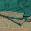 Sanskriti Vintage Green/Beige Sarees Blend Cotton Woven Premium Sari Sustainable Fabric