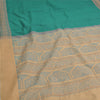 Sanskriti Vintage Green/Beige Sarees Blend Cotton Woven Premium Sari Sustainable Fabric