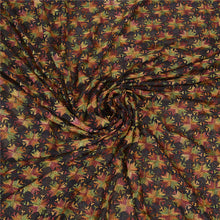 Load image into Gallery viewer, Sanskriti Vintage Black Sarees Chiffon Embroidered Bagh Phulkari Sari Fabric

