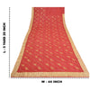 Sanskriti Vintage Red Sarees Pure Silk Hand Beaded Premium Sari Craft Sustainable Fabric