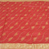 Sanskriti Vintage Red Sarees Pure Silk Hand Beaded Premium Sari Craft Sustainable Fabric