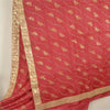 Sanskriti Vintage Red Sarees Pure Silk Hand Beaded Premium Sari Craft Sustainable Fabric