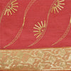 Sanskriti Vintage Red Sarees Pure Silk Hand Beaded Premium Sari Craft Sustainable Fabric