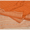 Sanskriti Vintage Orange/Ivory Sarees Pure Cotton Woven Premium Sari 5yrd Sustainable Fabric