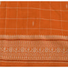 Sanskriti Vintage Orange/Ivory Sarees Pure Cotton Woven Premium Sari 5yrd Sustainable Fabric