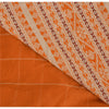 Sanskriti Vintage Orange/Ivory Sarees Pure Cotton Woven Premium Sari 5yrd Sustainable Fabric