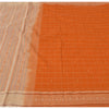 Sanskriti Vintage Orange/Ivory Sarees Pure Cotton Woven Premium Sari 5yrd Sustainable Fabric