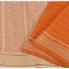Sanskriti Vintage Orange/Ivory Sarees Pure Cotton Woven Premium Sari 5yrd Sustainable Fabric