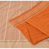 Sanskriti Vintage Orange/Ivory Sarees Pure Cotton Woven Premium Sari 5yrd Sustainable Fabric