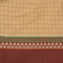 Load image into Gallery viewer, Sanskriti Vintage Cream/Dark Red Sarees Cotton Woven Bomkai Premium Sari Fabric
