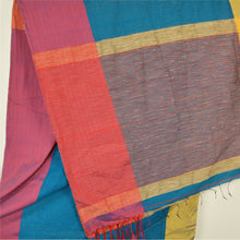 Load image into Gallery viewer, Sanskriti Vintage Multicolor Sarees Blend Silk Woven Sari 5 Yard Craft Fabric

