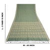 Sanskriti Vintage Green Indian Sarees Blend Silk Woven Premium Sari Craft Sustainable Fabric
