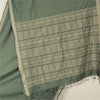 Sanskriti Vintage Green Indian Sarees Blend Silk Woven Premium Sari Craft Sustainable Fabric