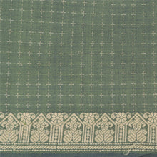 Load image into Gallery viewer, Sanskriti Vintage Green Indian Sarees Blend Silk Woven Premium Sari Craft Fabric

