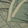 Sanskriti Vintage Green Indian Sarees Blend Silk Woven Premium Sari Craft Sustainable Fabric