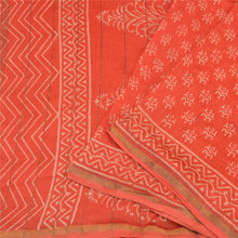 Load image into Gallery viewer, Sanskriti Vintage Red Indian Sarees Cotton Silk Hand-Block Printed Sari Fabric

