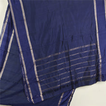 Load image into Gallery viewer, Sanskriti Vintage Navy Blue Indian Sarees Pure Silk Woven Zari Sari 5 YD Fabric
