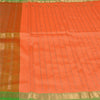 Sanskriti Vintage Orange/Green Sarees Pure Silk Woven Brocade Sari Sustainable Fabric