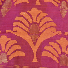 Load image into Gallery viewer, Sanskriti Vintage Purple/Red Sarees Pure Silk Hand-Woven Tant Sari Craft Fabric

