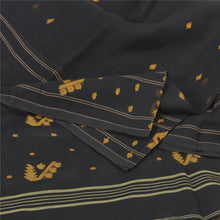Load image into Gallery viewer, Sanskriti Vintage Black Indian Sarees Pure Cotton Hand-Woven Tant Sari Fabric
