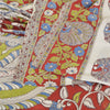 Sanskriti Vintage Sarees Ivory Peacock HandmadeKalamkari Pure Cotton Sari Sustainable Fabric