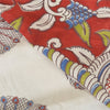 Sanskriti Vintage Sarees Ivory Peacock HandmadeKalamkari Pure Cotton Sari Sustainable Fabric