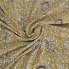 Sanskriti Vintage Sarees Yellow/Ivory HandBlockKalamkari Pure Cotton Sari Sustainable Fabric