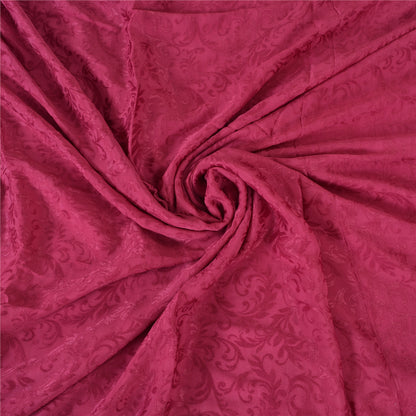 Sanskriti Vintage Sarees Indian Hot-Pink Cotton Silk Woven Sari 5yd Craft Sustainable Fabric