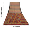 Sanskriti Vintage Sarees Cream Hand Beaded Printed Pure Silk Sari Craft Sustainable Fabric
