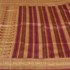 Sanskriti Vintage Sarees Indian Purple Woven Pure Silk Sari Floral Craft Sustainable Fabric