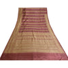 Sanskriti Vintage Sarees Indian Purple Woven Pure Silk Sari Floral Craft Sustainable Fabric