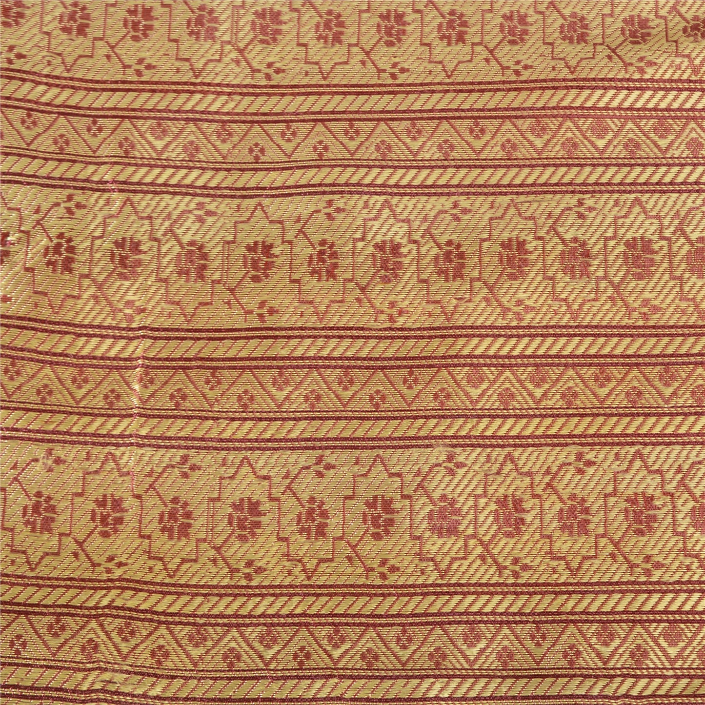 Sanskriti Vintage Sarees Indian Purple Woven Pure Silk Sari Floral Craft Sustainable Fabric