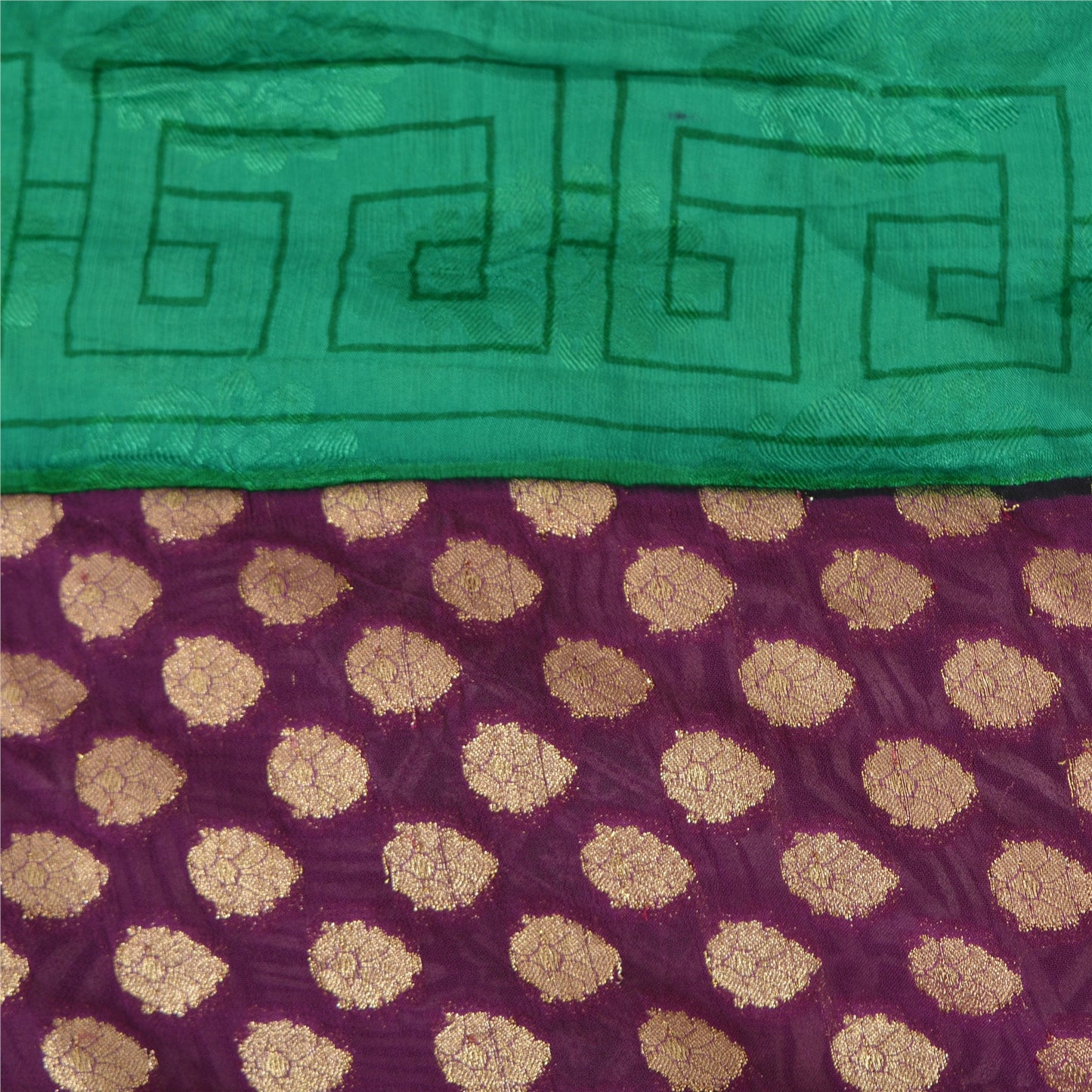 Санскритские винтажные сари из черного смесового жоржета с принтом/тканью для сари из экологически чистой ткани