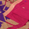 Sanskriti Vintage Sarees Pink Cotton Tant Hand Woven Bengali Sari Craft Sustainable Fabric