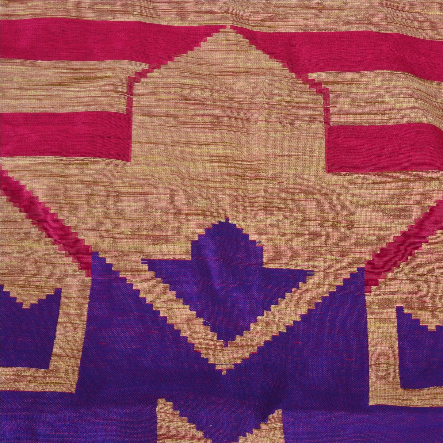 Sanskriti Vintage Sarees Pink Cotton Tant Hand Woven Bengali Sari Craft Sustainable Fabric