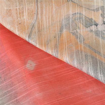 Sanskriti Vintage Sarees Indian Orange Bandhani Work Cotton Sari Craft Sustainable Fabric