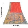 Sanskriti Vintage Sarees Indian Orange Bandhani Work Cotton Sari Craft Sustainable Fabric