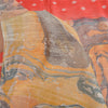 Sanskriti Vintage Sarees Indian Orange Bandhani Work Cotton Sari Craft Sustainable Fabric