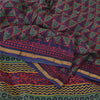 Sanskriti Vintage Sarees Red Hand Block Printed Pure Cotton Sari Craft Sustainable Fabric
