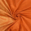 Sanskriti Vintage Sarees Rusty Orange Pure Silk Golden Woven Sari Craft Sustainable Fabric
