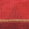 Sanskriti Vintage Sarees Indian Red Zari Woven Pure Silk Sari 5yd Craft Sustainable Fabric