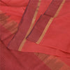 Sanskriti Vintage Sarees Indian Red Zari Woven Pure Silk Sari 5yd Craft Sustainable Fabric