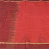 Sanskriti Vintage Sarees Indian Red Zari Woven Pure Silk Sari 5yd Craft Sustainable Fabric