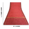 Sanskriti Vintage Sarees Indian Red Zari Woven Pure Silk Sari 5yd Craft Sustainable Fabric