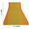 Sanskriti Vintage Green/Mustard Sarees Pure Georgette Silk Hand Bead Sari Sustainable Fabric