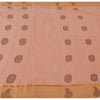 Sanskriti Vintage Salmon Pink Sarees Pure Cotton Hand woven Sari 5ydCraft Sustainable Fabric