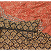 Sanskriti Vintage Indian Sarees Pure Georgette Hand Beaded Premium Sari Sustainable Fabric